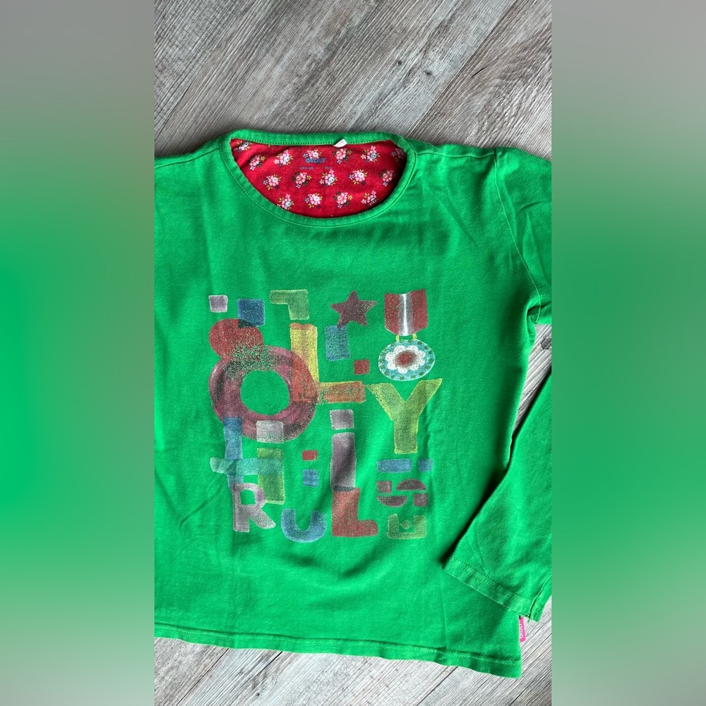 Oilily girls long sleeved print T-shirt. Excellent condition. Size 164/ 12yrs